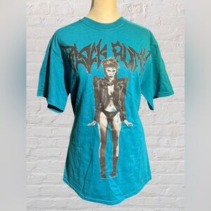 Rico Nasty Band Tee Black Punk Y2K Unisex Small Blue Graphic Shirt